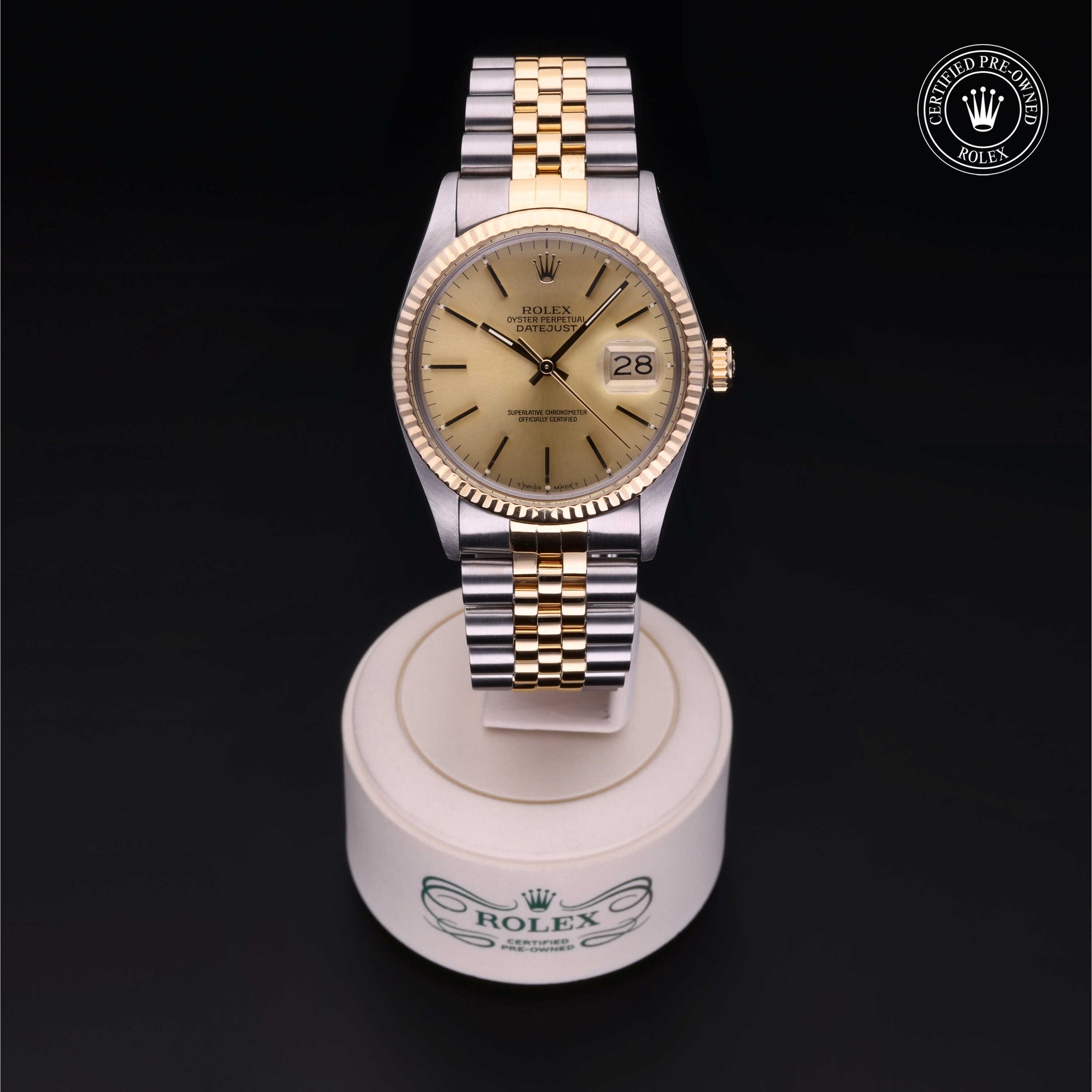 Rolex Certified Pre-Owned Oyster Perpetual Datejust 36 Yellow Rolesor Bracelet  Watch - Image 2