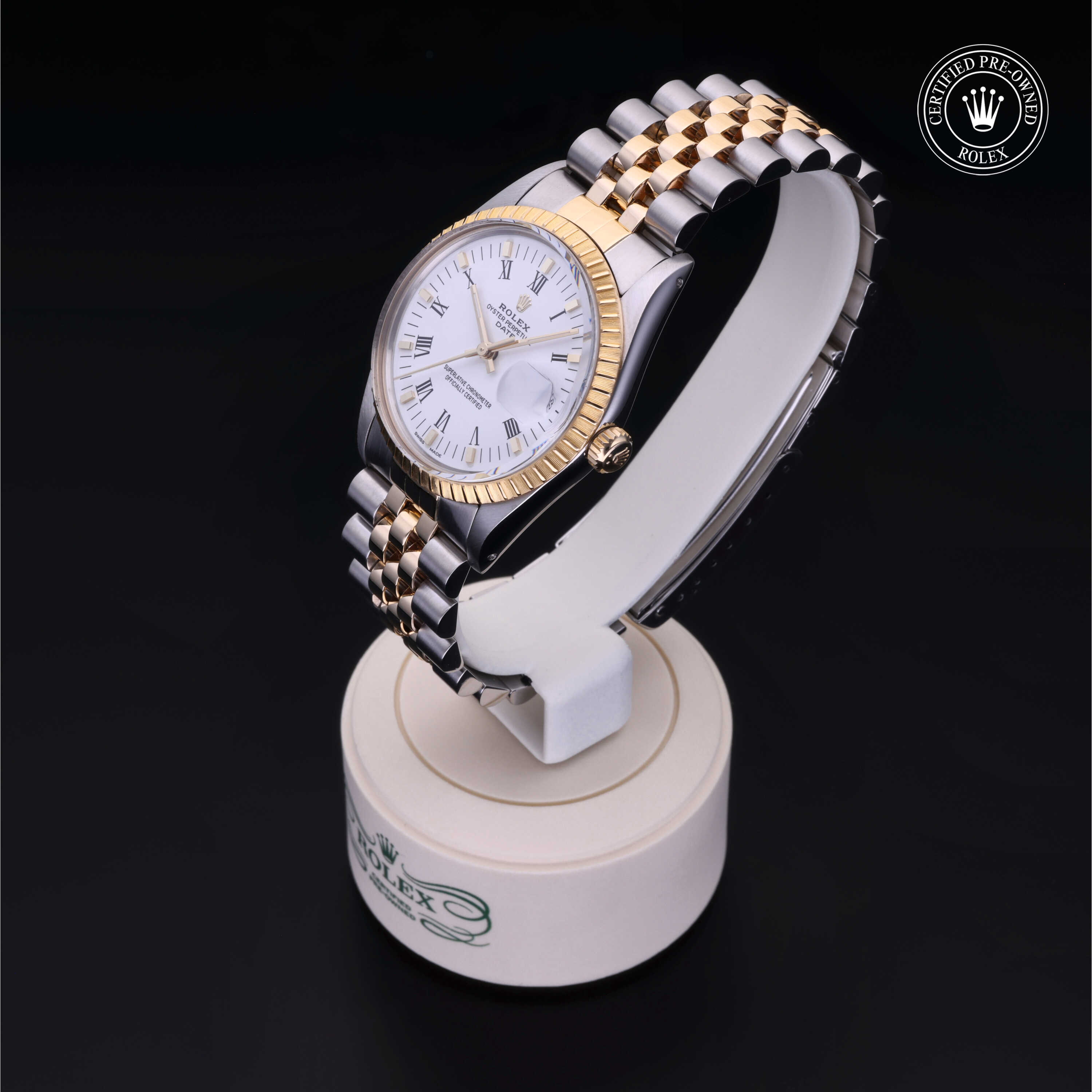 Rolex Certified Pre-Owned Oyster Perpetual DateYellow Rolesor Bracelet Watch - Image 3