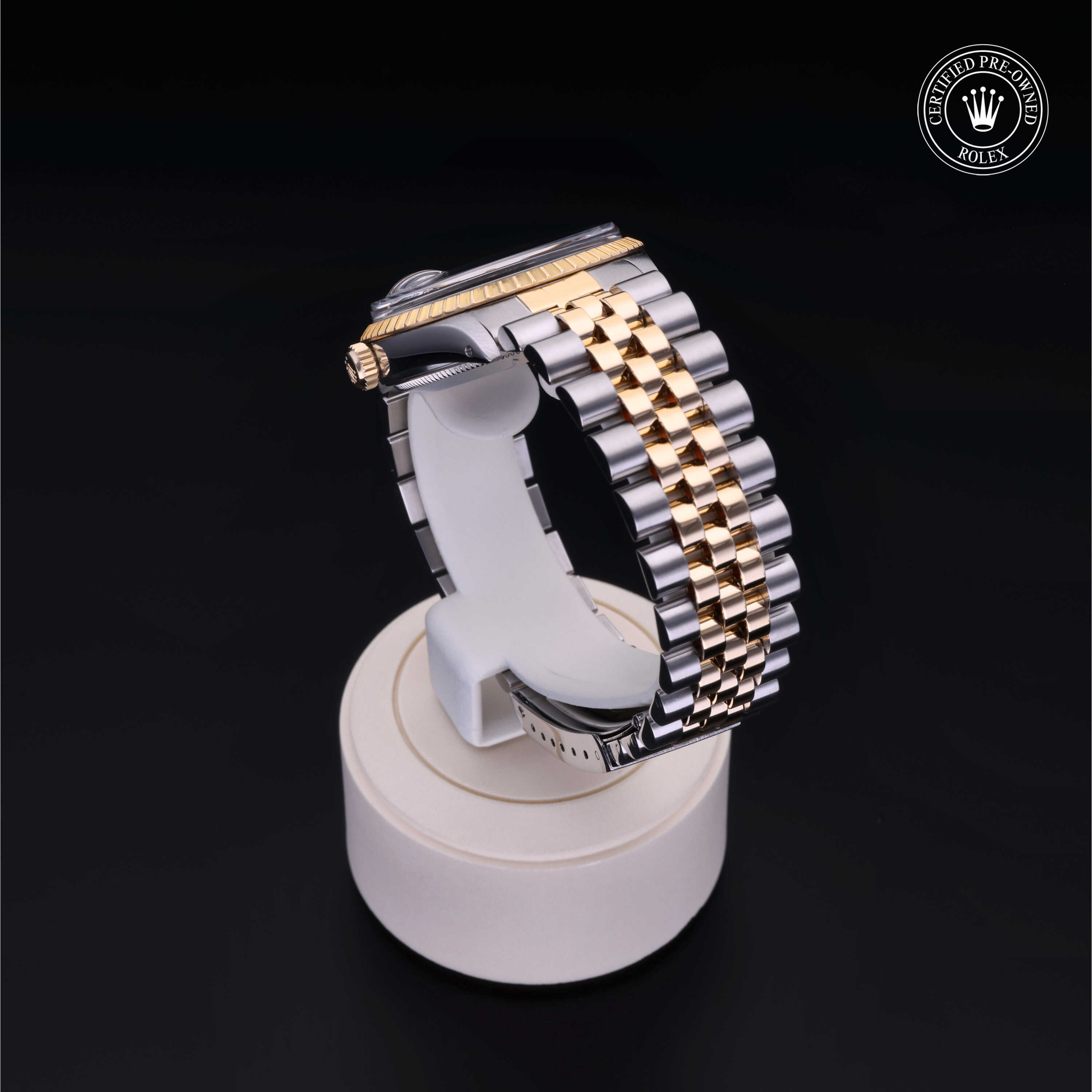 Rolex Certified Pre-Owned Oyster Perpetual DateYellow Rolesor Bracelet Watch - Image 4