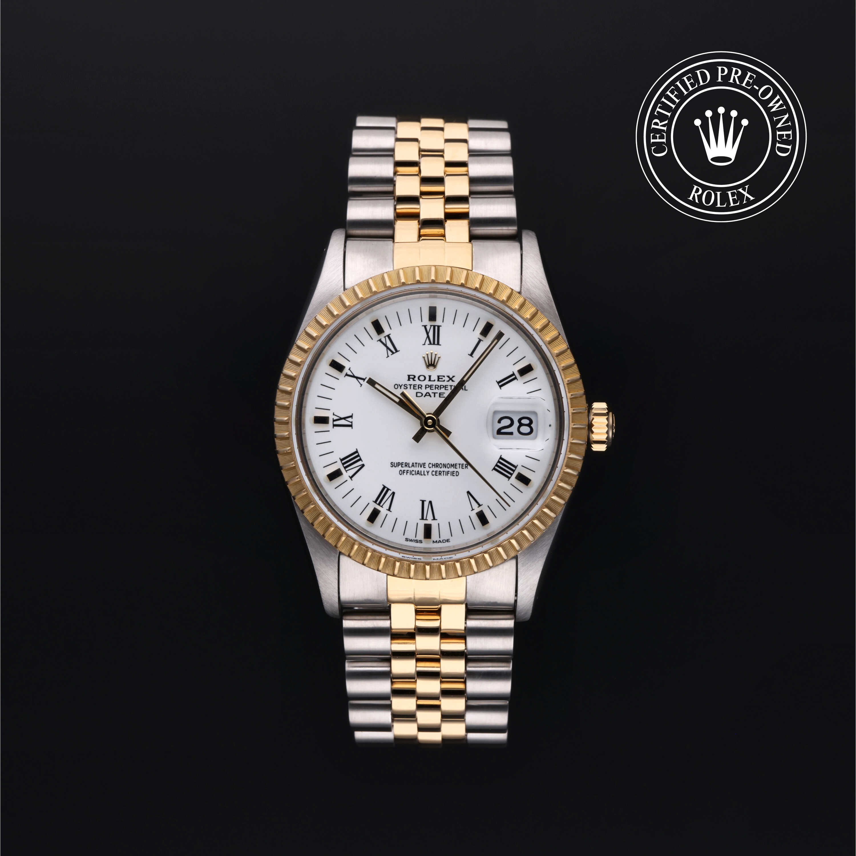 Rolex Certified Pre-Owned Oyster Perpetual DateYellow Rolesor Bracelet  Watch