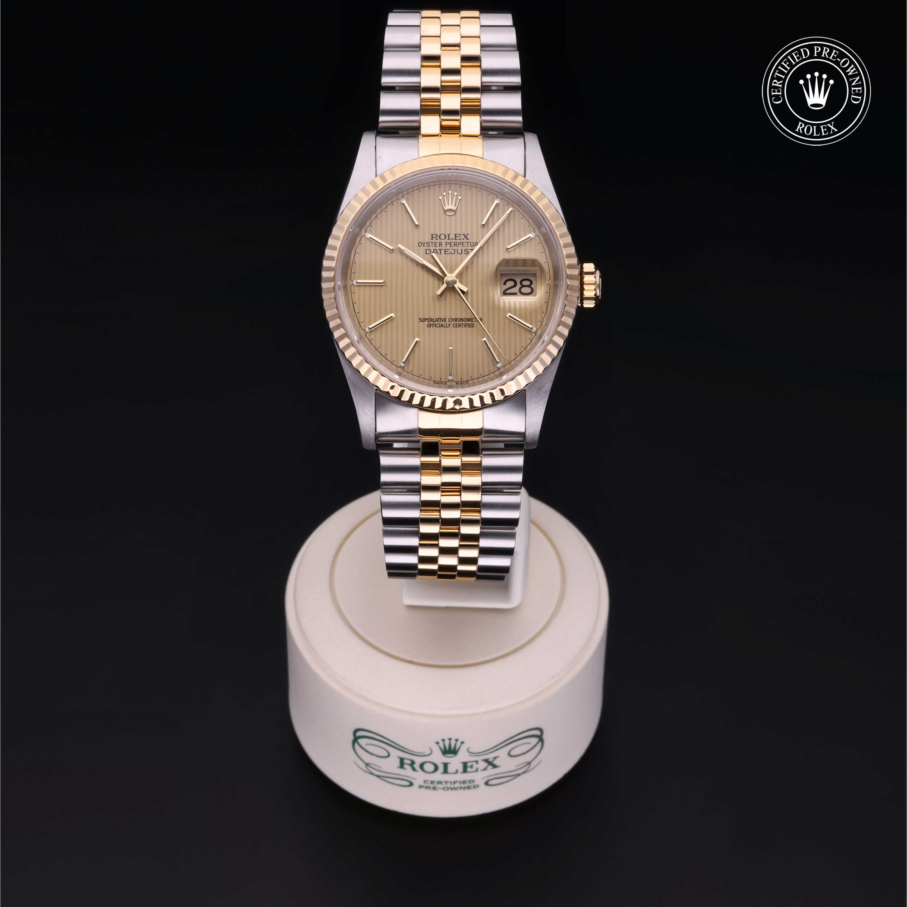 Rolex Certified Pre-Owned Oyster Perpetual Datejust 36 Yellow Rolesor Bracelet  Watch - Image 2