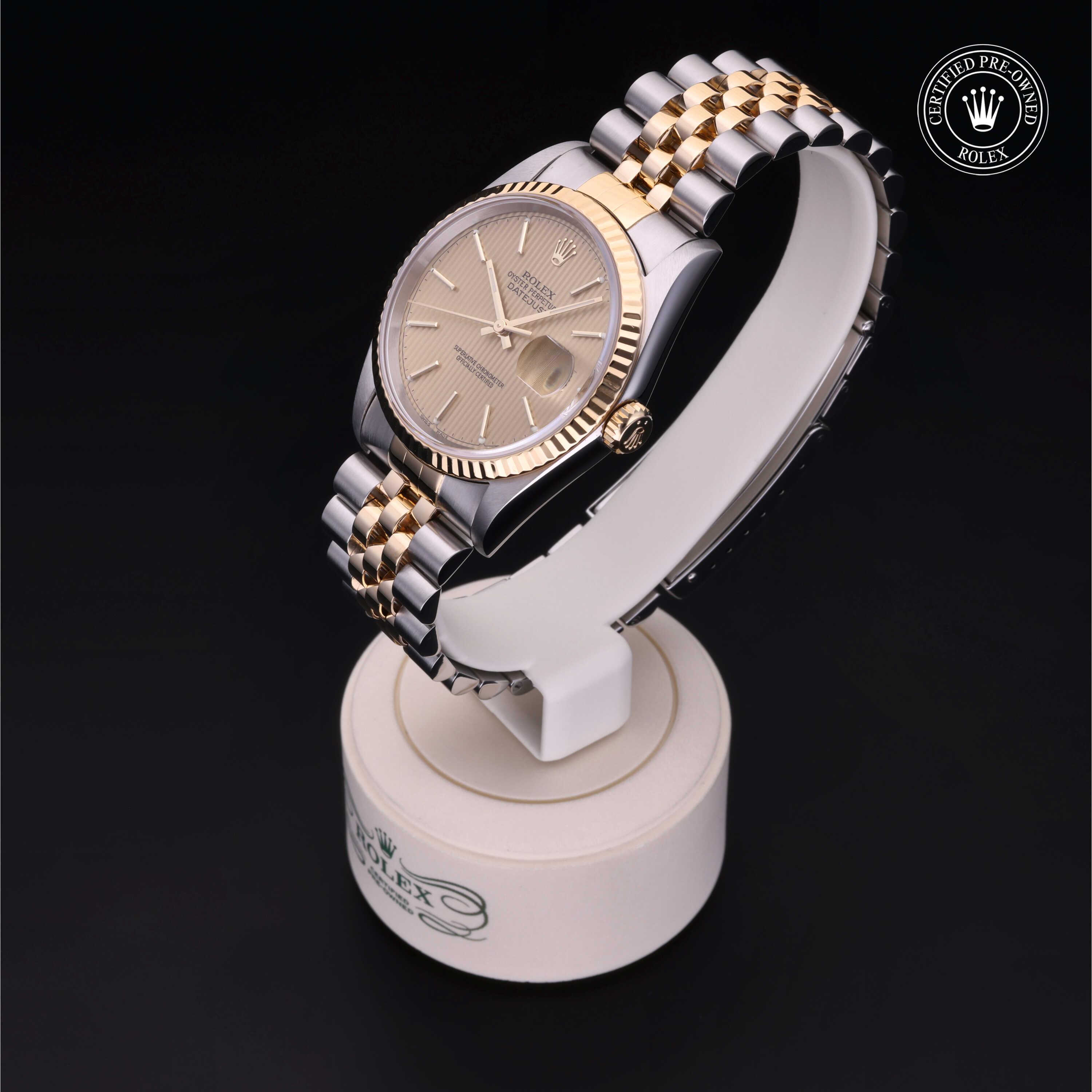 Rolex Certified Pre-Owned Oyster Perpetual Datejust 36 Yellow Rolesor Bracelet  Watch - Image 3