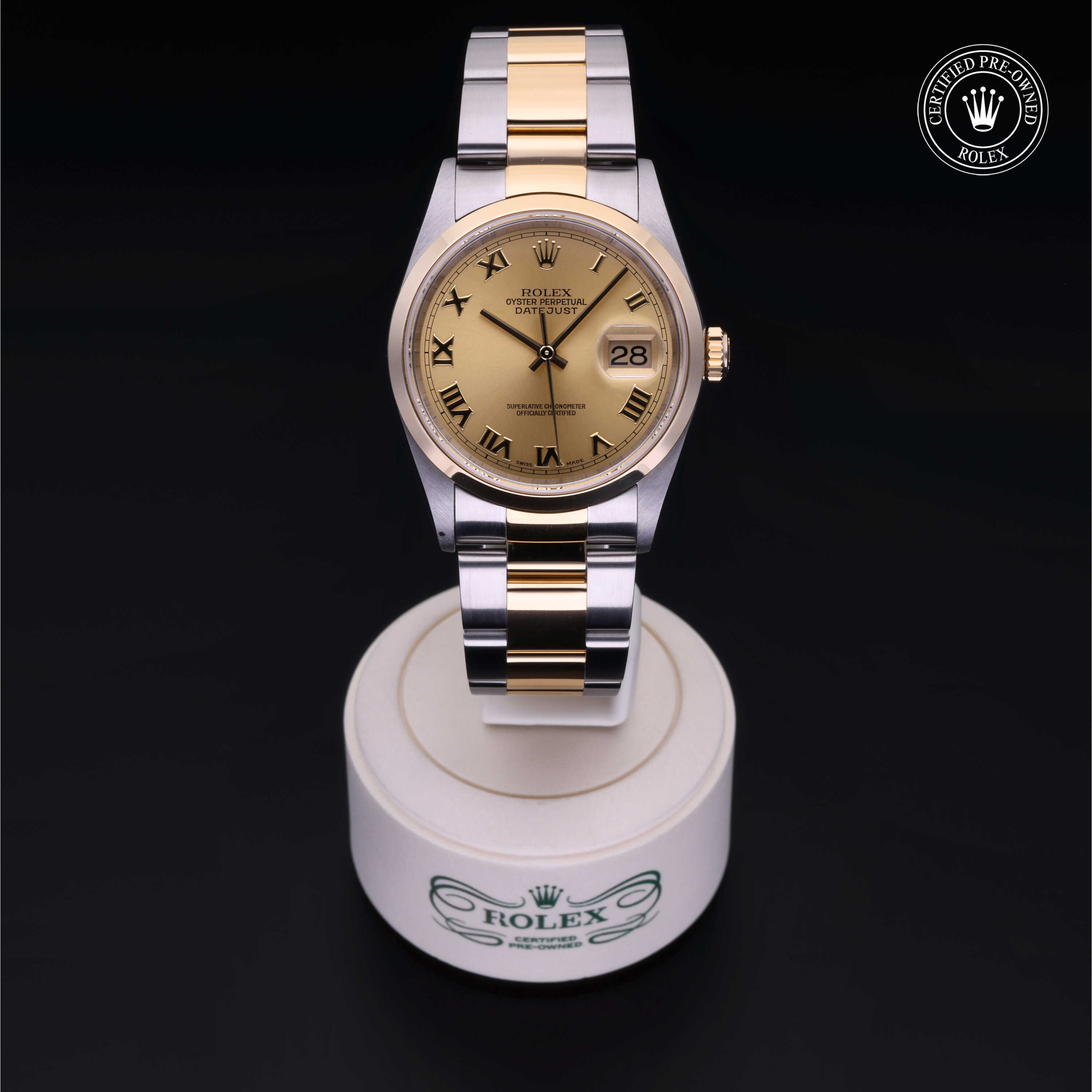 Rolex Certified Pre-Owned Oyster Perpetual Datejust 36 Yellow Rolesor Bracelet Watch - Image 2