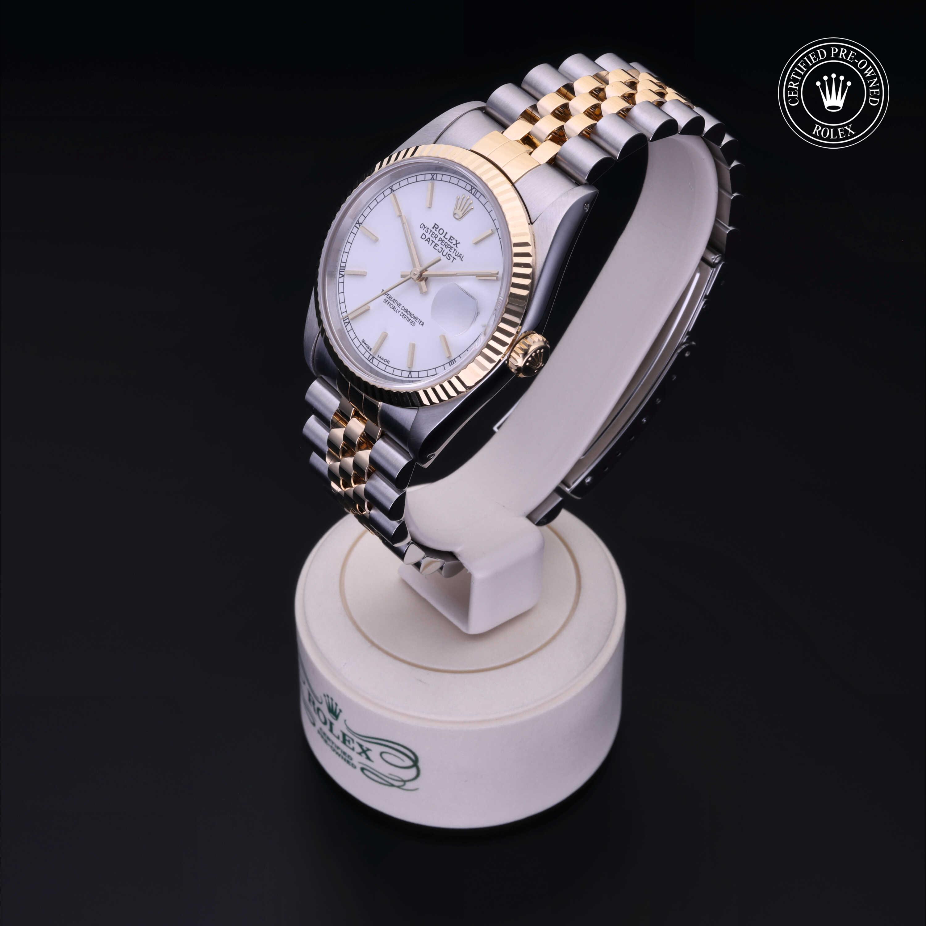Rolex Certified Pre-Owned Oyster Perpetual Datejust 36 White Dial Watch - M16233-0027 - Image 3