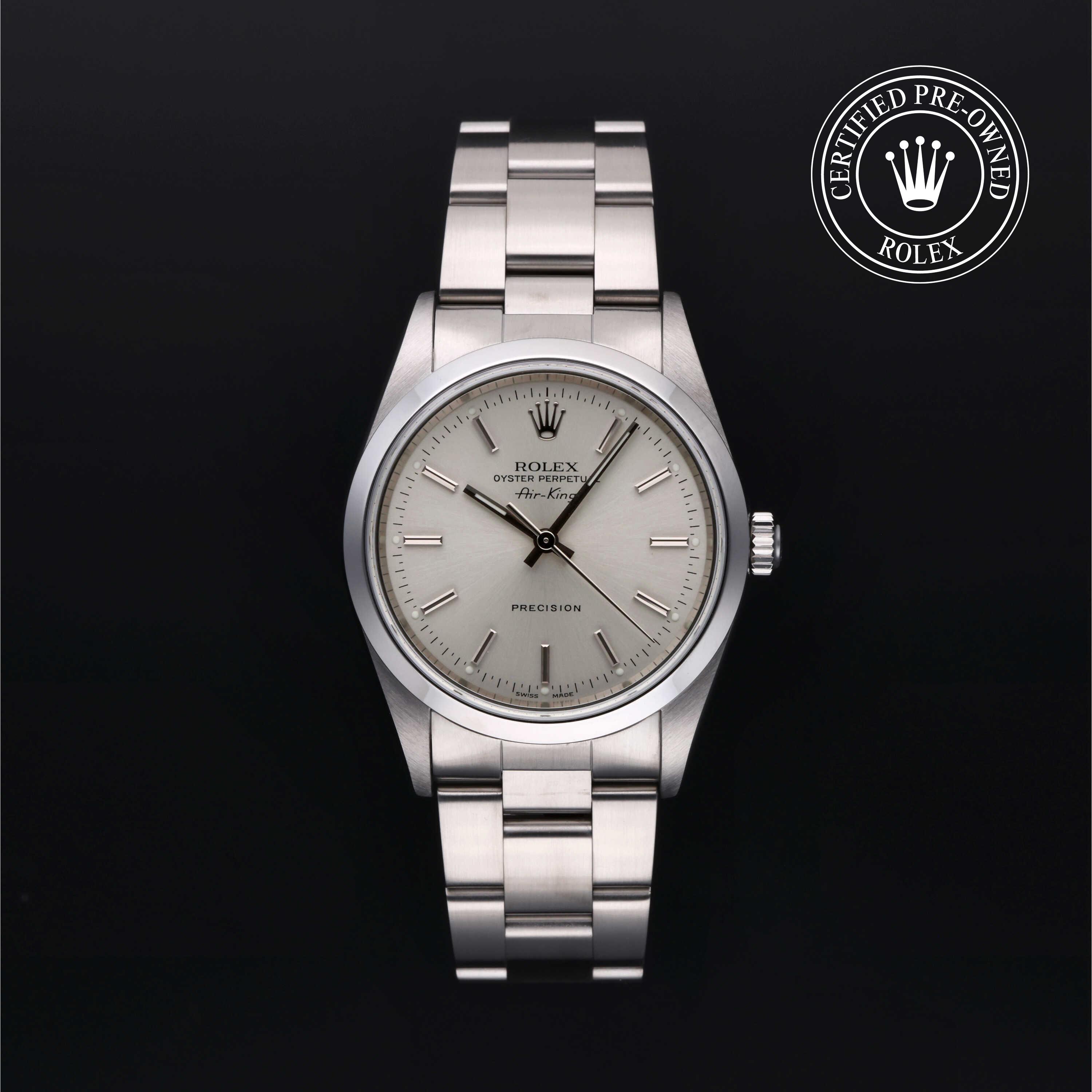 Rolex Certified Pre-Owned Oyster Perpetual 34 Silver Dial Watch - M14000M-0011