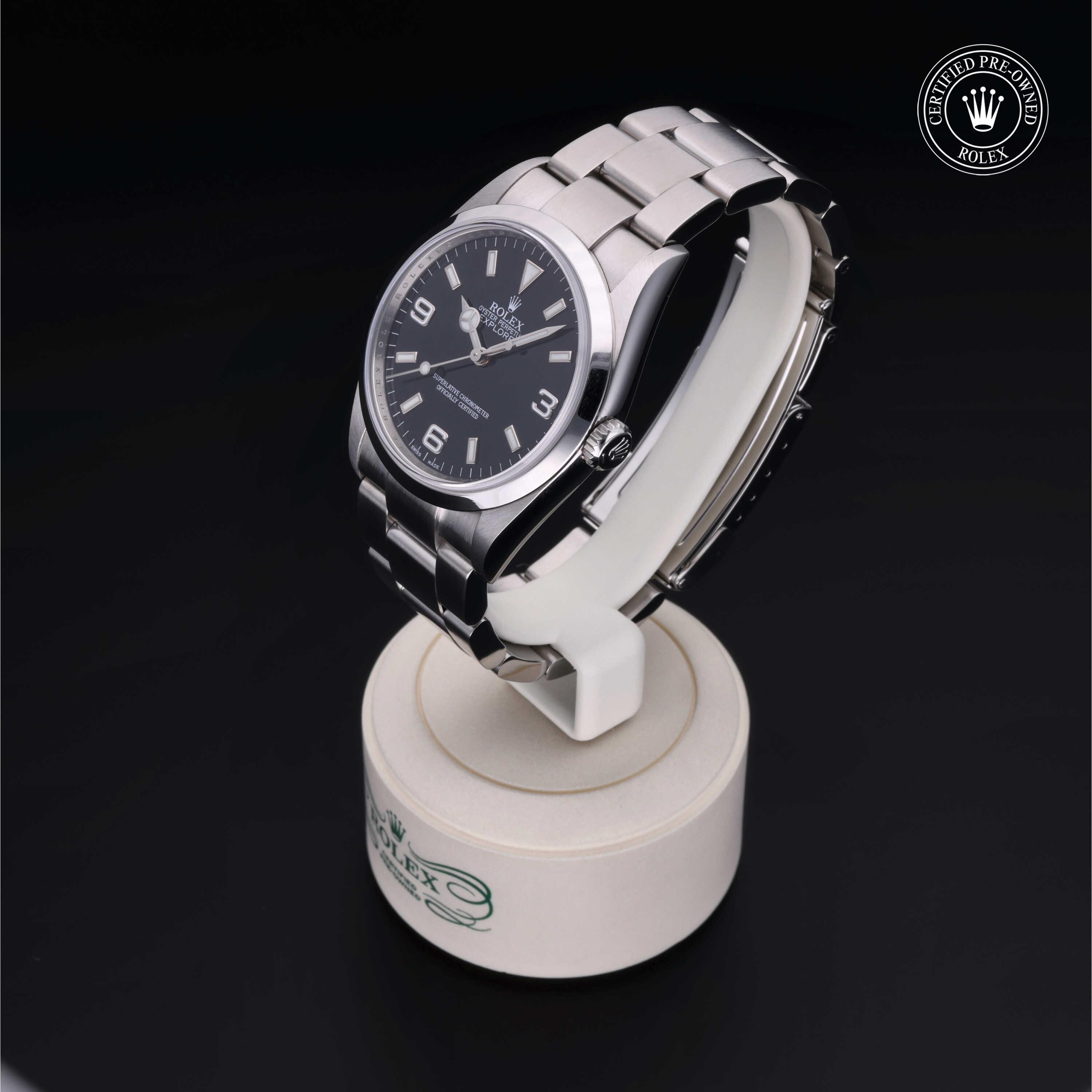 Rolex Certified Pre-Owned Oyster Perpetual Explorer 36 Black Dial Watch - M114270-0002 - Image 3