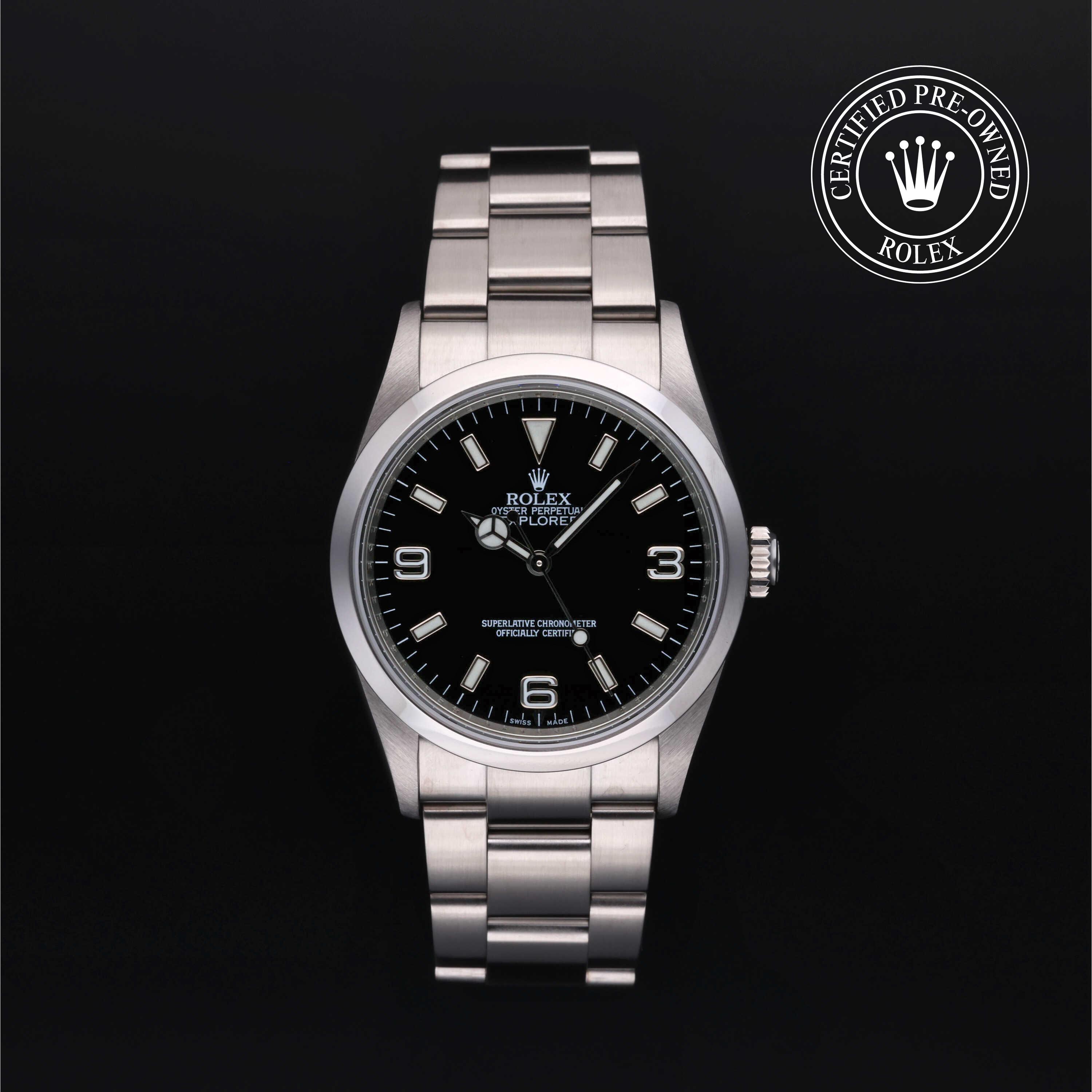 Rolex Certified Pre-Owned Oyster Perpetual Explorer 36 Black Dial Watch - M114270-0002