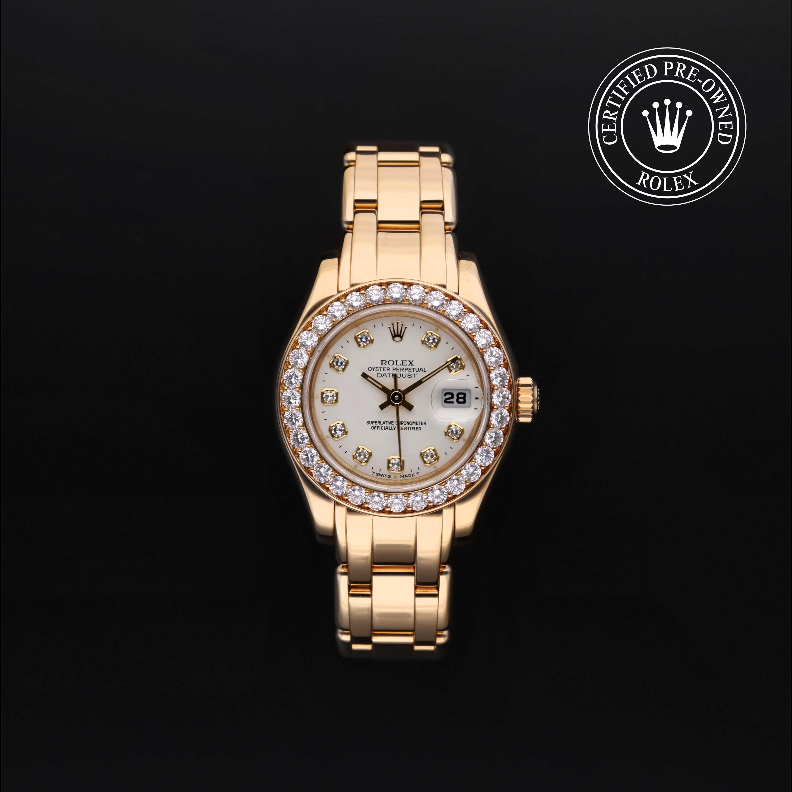 Rolex Certified Pre-Owned Oyster Perpetual Pearlmaster 29 Diamond White Dial Watch - 69298