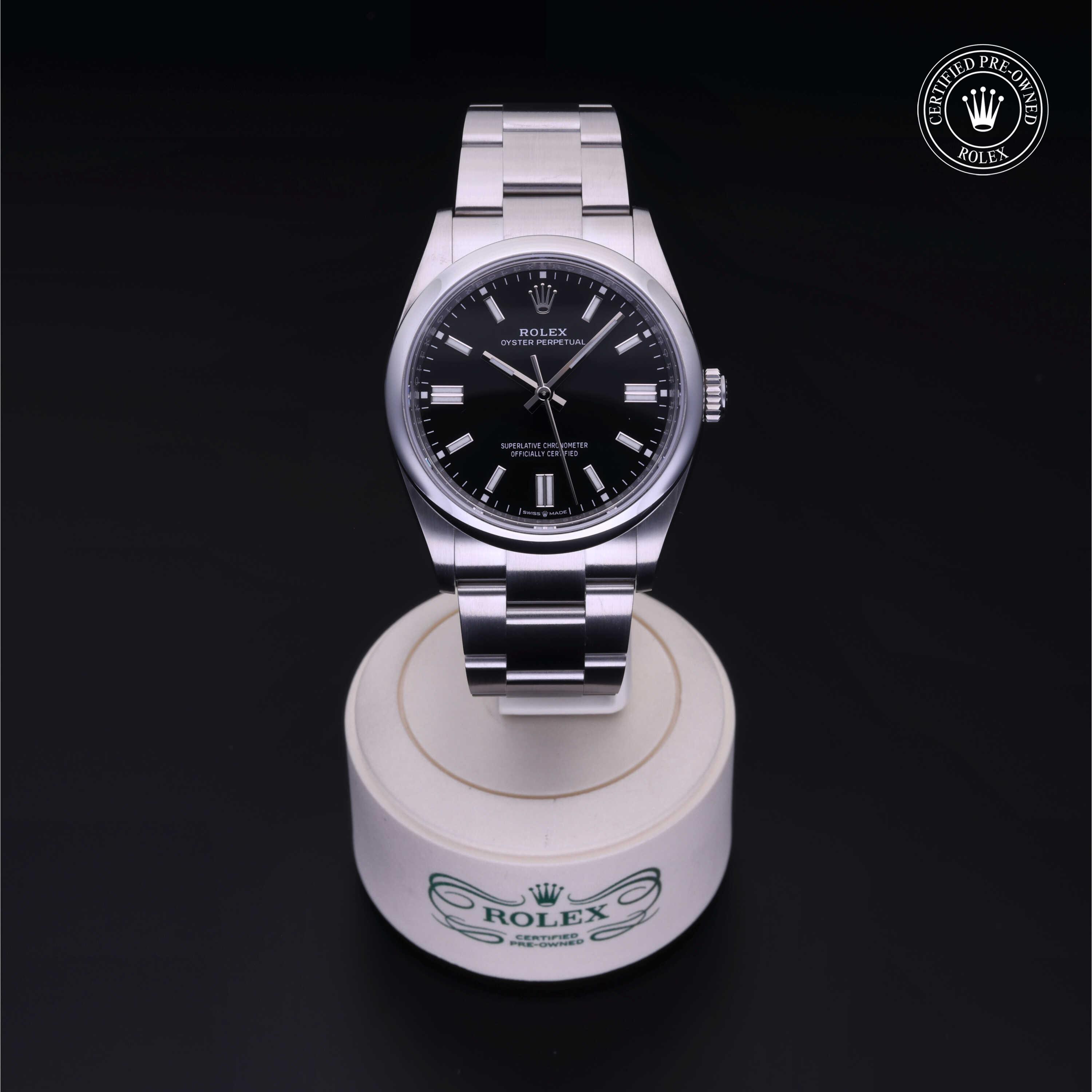 Rolex Certified Pre-Owned Oyster Perpetual 36 Bright Black Dial Watch - M126000-0002 - Image 2
