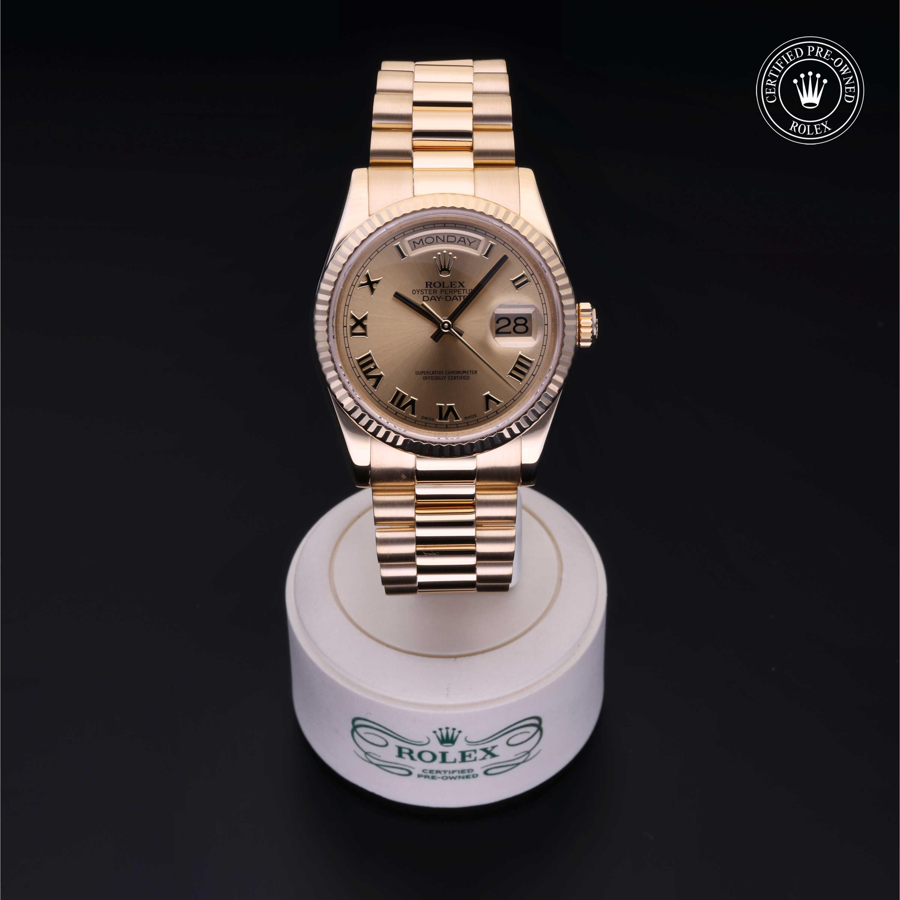 Rolex Certified Pre-Owned Day-Date 36 Champagne Dial Watch - M118238-0108 - Image 2