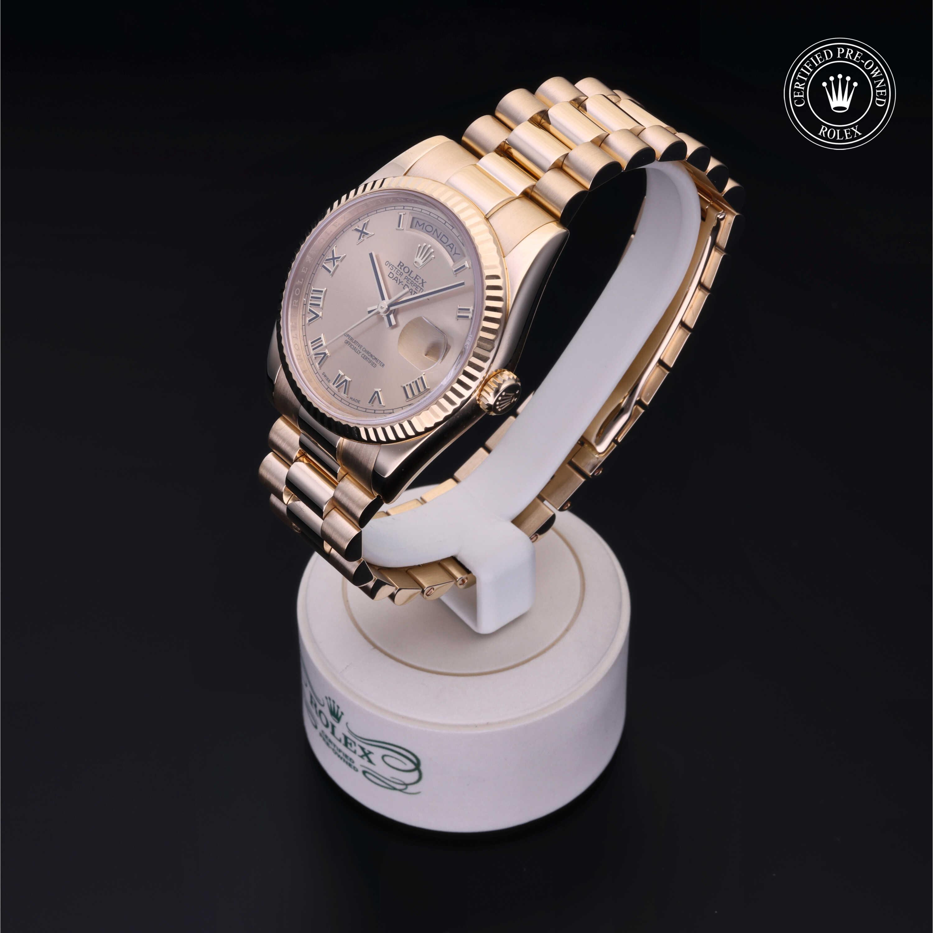 Rolex Certified Pre-Owned Day-Date 36 Champagne Dial Watch - M118238-0108 - Image 3