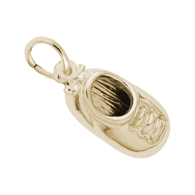 10k Yellow Gold Baby Shoes 3D Charm