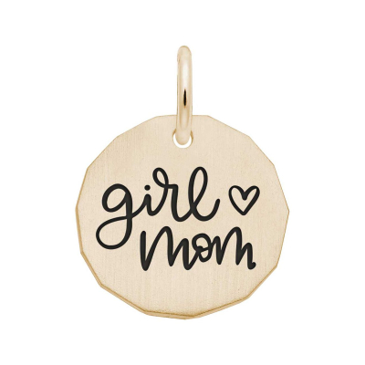 10k Yellow Gold Girl Mom Flat Charm