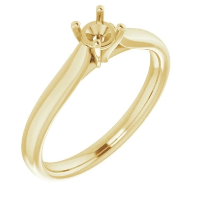 Yellow Gold Solitaire Engagement Ring Setting