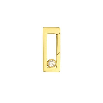 1/10ctw Diamond Paperclip Yellow Gold Push Lock