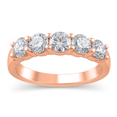 1 1/2ctw Lab Grown Diamond Rose Gold Anniversary Band