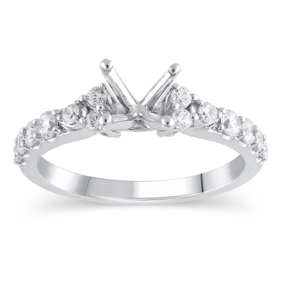 1/2ctw Diamond White Gold Engagement Ring Setting - Design Collection