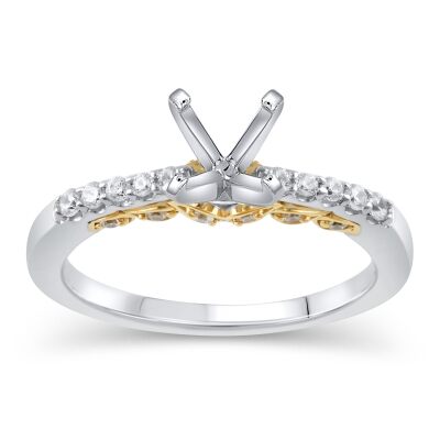 1/4ctw Diamond Two-Tone Engagement Ring Setting - Design Collection