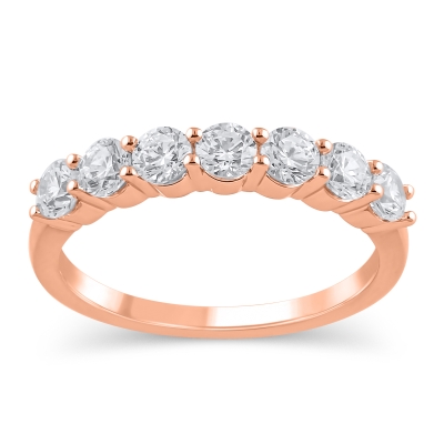 1ctw Lab Grown Diamond Rose Gold Anniversary Band