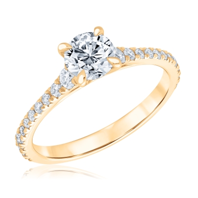 Forevermark 1ctw Round Diamond Yellow Gold Engagement Ring