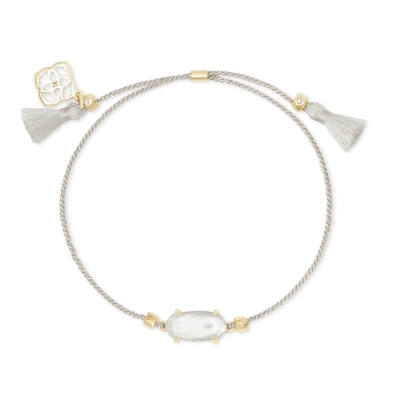 Kendra Scott Everlyne Silver Cord Friendship Bracelet in Ivory Mother-of-Pearl