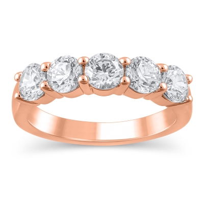 2ctw Lab Grown Diamond Rose Gold Anniversary Band