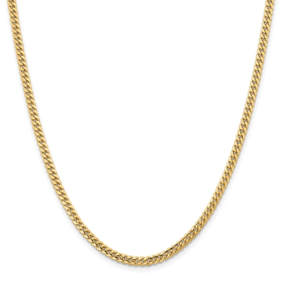 Miami Cuban 14k Yellow Gold Chain Necklace 3.5mm