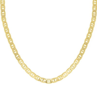 Yellow Gold Hollow Curb Chain Necklace | 5.7mm