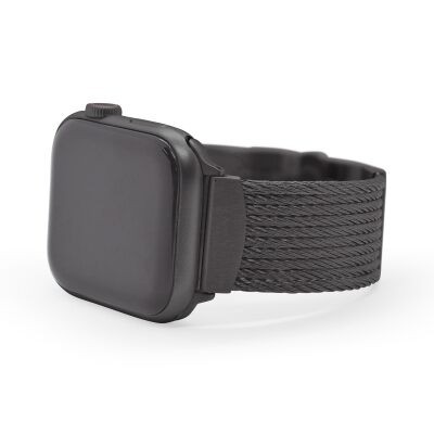 ALOR iALOR™ Cable 10-Row Black Cable Apple Watch® Strap - 42-45mm - APL-52-0010-00