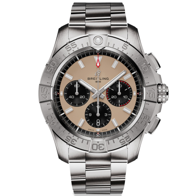Breitling Avenger B01 Chronograph Beige Dial Stainless Steel Watch - AB0147101A1A1