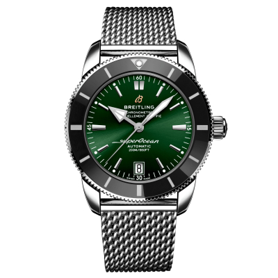 Breitling Superocean Heritage B20 Automatic 42 Green Dial and Stainless Steel Bracelet Watch 42mm - AB2010121L1A1