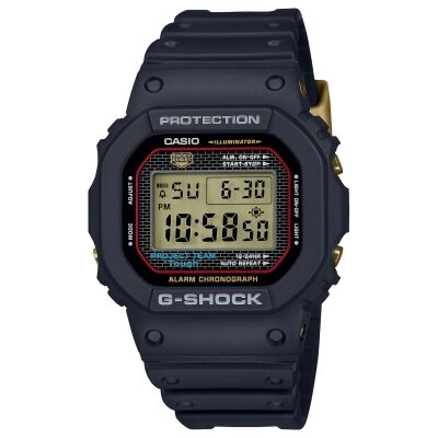 Casio G-Shock 40th Anniversary Recrystallized Black Ion-Plated Stainless Steel and Resin Band Limited Edition Watch | DW-5040PG-1