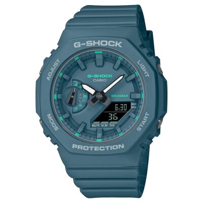 Casio G-Shock Analog-Digital GMA-2100 Teal and Green Accent Resin Watch | GMAS2100GA3A