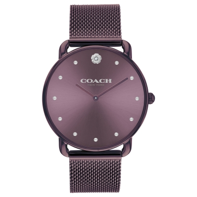 COACH Elliot Purple Dial Purple Mesh Bracelet Watch 36mm - 14504211