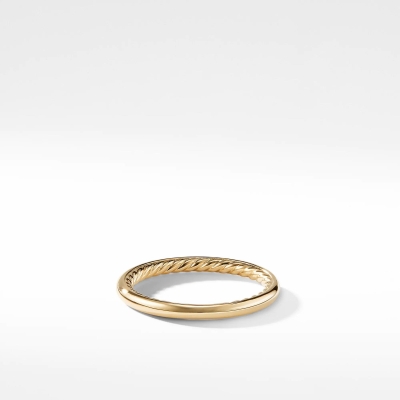 David Yurman DY Eden Band Ring in 18K Yellow Gold, 2mm
