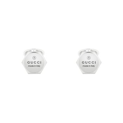Gucci Trademark Men's Sterling Silver Cufflinks