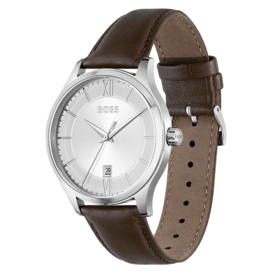 Hugo Boss Elite Quartz Brown Leather Strap Watch | 44mm | 1514064