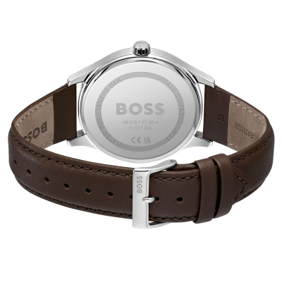 Hugo Boss Elite Quartz Brown Leather Strap Watch | 44mm | 1514064