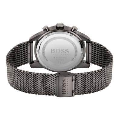 Hugo Boss Skymaster Chronograph Grey Dial Grey Ion-Plated Mesh Bracelet Watch | 44mm | 1513837