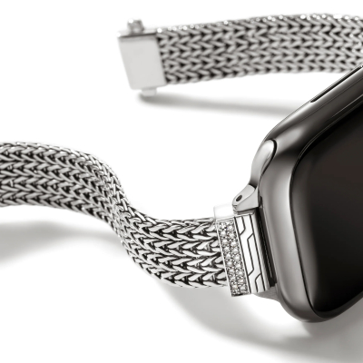 John Hardy 1/3ctw Diamond Sterling Silver Apple Watch Strap - 12mm