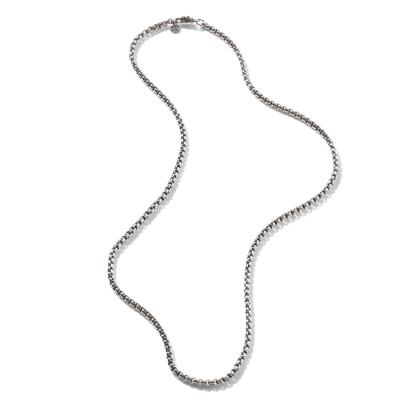 John Hardy Box Chain Sterling Silver Necklace | 3.7mm