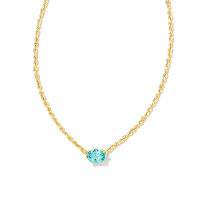 Kendra Scott Cailin Pendant Necklace in Aqua Crystal