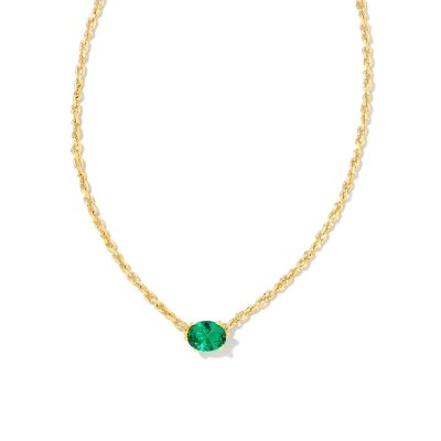 Kendra Scott Cailin Pendant Necklace in Green Crystal