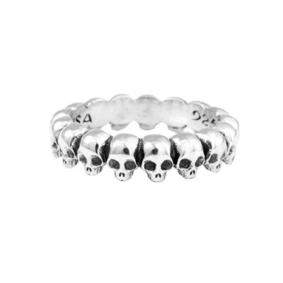 King Baby Sterling Silver Skull Infinity Ring | Size 11