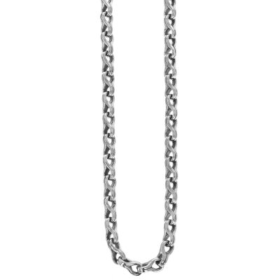 King Baby Twisted Eight Link Chain Sterling Silver Necklace | 7.5mm | 24 Inches