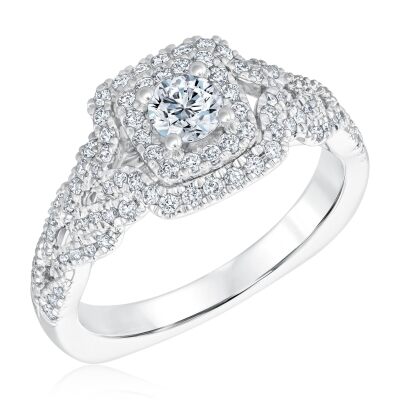 Kleinfeld Fine Jewelry Lexington White Gold Engagement Ring 3/4ctw