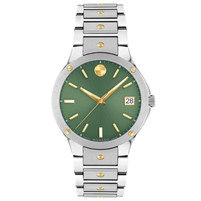 Movado SE Green Dial Two-Tone Watch | 32mm | 0607635