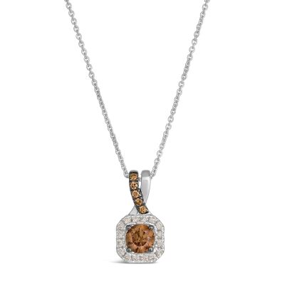 Le Vian® 1/2ctw Chocolate Diamonds® and Nude Diamonds™ 14k Vanilla Gold® Pendant Necklace