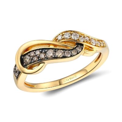 Le Vian® 1/4ctw Chocolate Diamonds® and Nude Diamonds™ 14k Honey Gold™ Ring