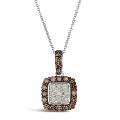 Le Vian® 3/4ctw Nude Diamonds™ and Chocolate Diamonds® 14k Vanilla Gold® Pendant Necklace